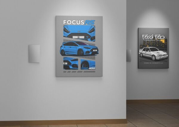 Focus RS and RS Cosworth Vector Canvas Prints