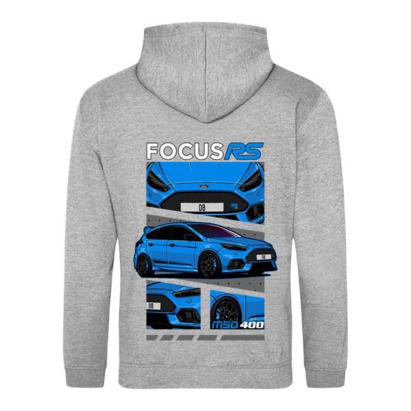 Design 1 with Black Wheels Grey Hoodie