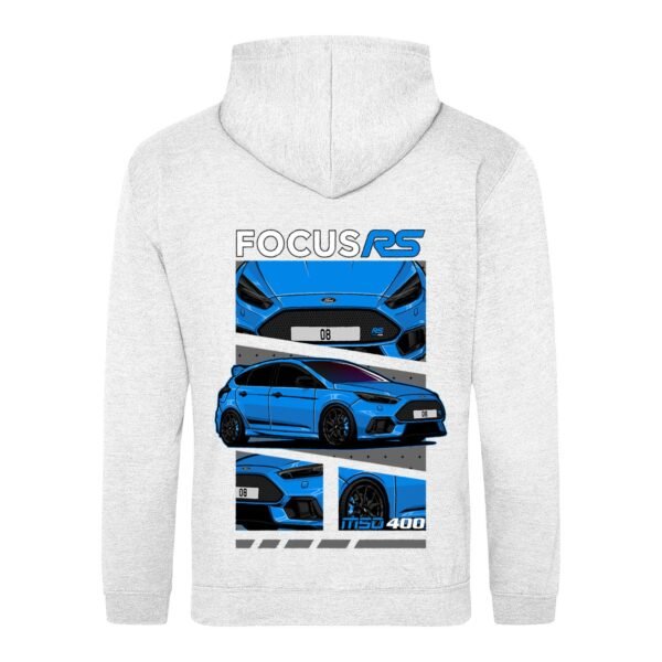 Design 1 with Black Wheels White Hoodie