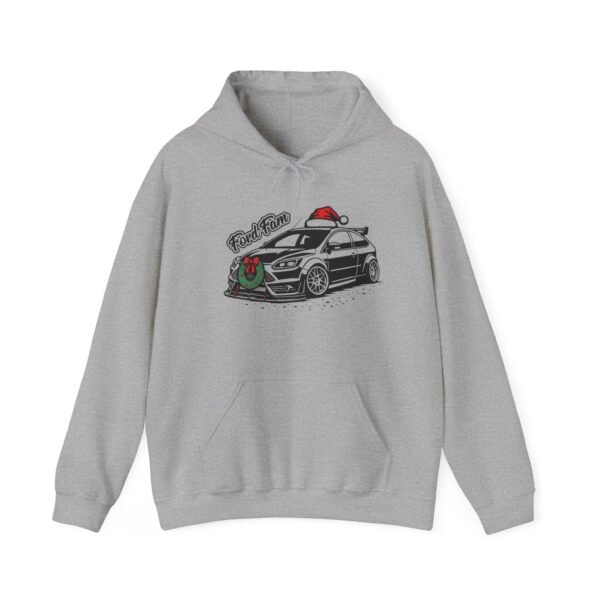 Christmas Ford Focus Mk2 Hooded Sweatshirt with Merry Christmas Design - Image 8