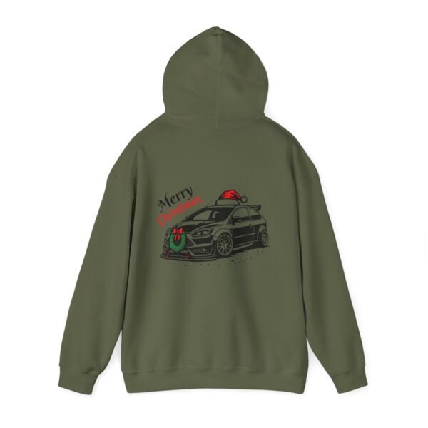 Christmas Ford Focus Mk2 Hooded Sweatshirt with Merry Christmas Design - Image 14