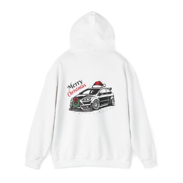 Christmas Ford Focus Mk2 Hooded Sweatshirt with Merry Christmas Design - Image 3