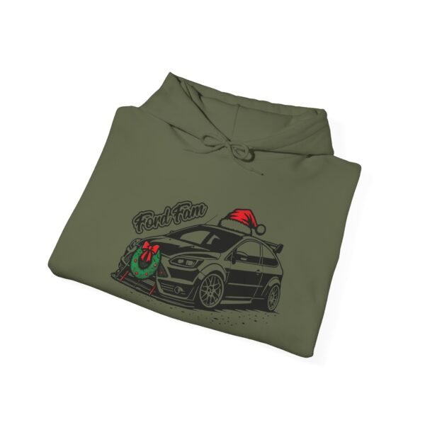 Christmas Ford Focus Mk2 Hooded Sweatshirt with Merry Christmas Design - Image 15