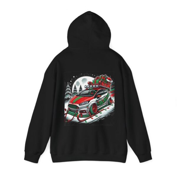 Hoodie Ford Fiesta Sleigh Design - Festive Top for Ford Fiesta Owners - Image 3