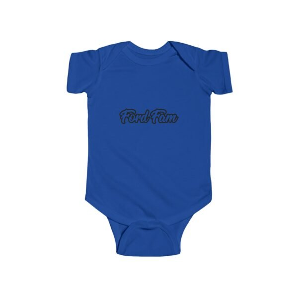 Bodysuit - Ford Fam Text Logo on Front and 'Catch Me If You Can' on Rear Funny for Babies - Image 7