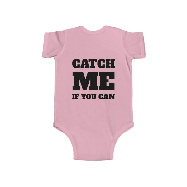 Bodysuit - Ford Fam Text Logo on Front and 'Catch Me If You Can' on Rear Funny for Babies - Image 10