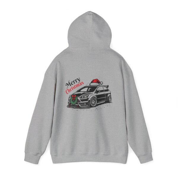 Christmas Ford Focus Mk2 Hooded Sweatshirt with Merry Christmas Design - Image 10