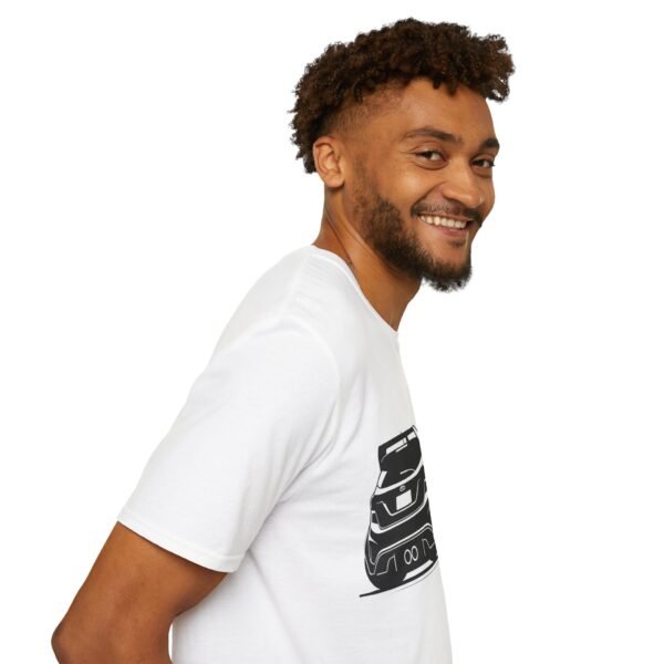 Fez Rear View Unisex Softstyle T-Shirt - Ford Fam Design - Image 5