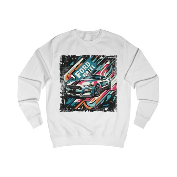 Ford Mustang Unisex Sweatshirt - Abstract Design 'Ford For Life' - Image 3