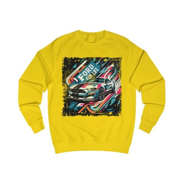 Ford Mustang Unisex Sweatshirt - Abstract Design 'Ford For Life' - Image 5