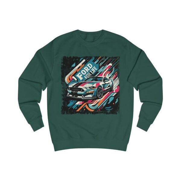 Ford Mustang Unisex Sweatshirt - Abstract Design 'Ford For Life' - Image 9