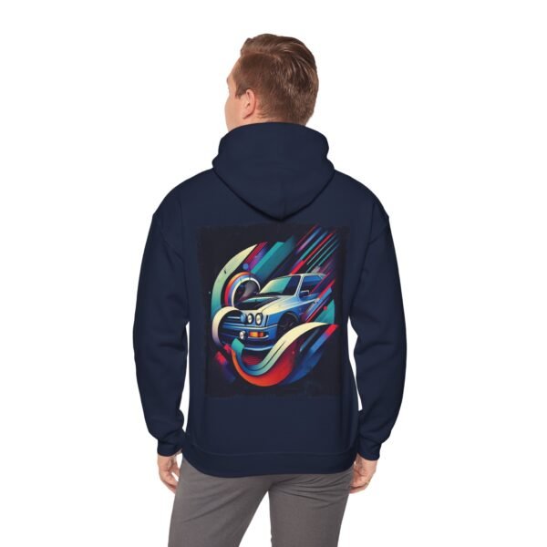 Hooded Sweatshirt Ford Sierra Cosworth Abstract Design - Image 36