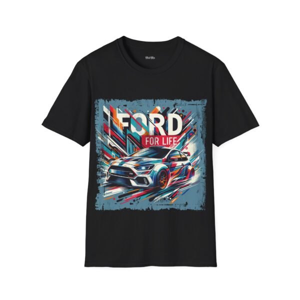 Graphic T-Shirt Abstract Ford Focus Design 'Ford For Life' Slogan - Image 8