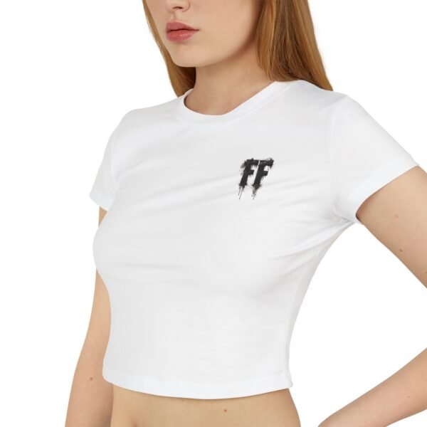 Baby Tee - Artistic 'FF' Text Design by Ford Fam for Women - Image 6