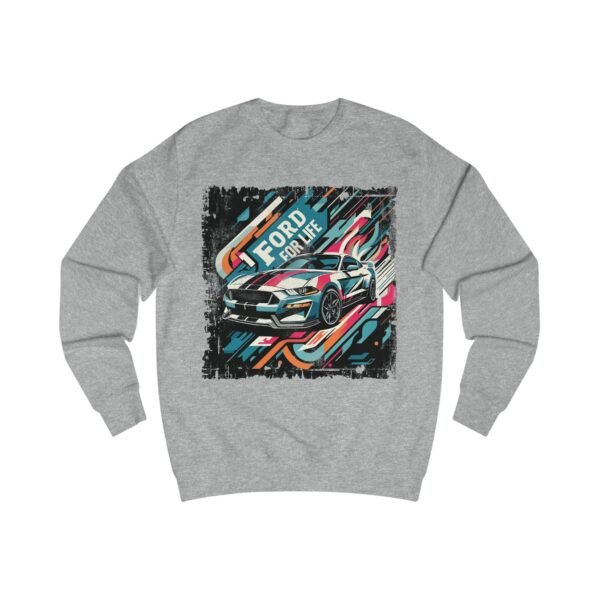 Ford Mustang Unisex Sweatshirt - Abstract Design 'Ford For Life' - Image 7