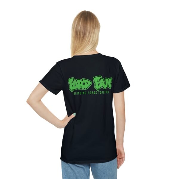 Iconic T-Shirt - Ford Fam Green Graffiti Text Logo Design 'Bringing Fords Together' - Image 4