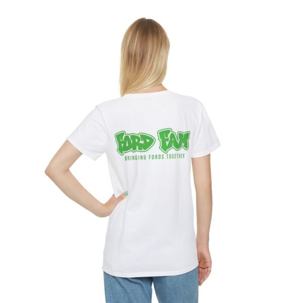 Iconic T-Shirt - Ford Fam Green Graffiti Text Logo Design 'Bringing Fords Together' - Image 8