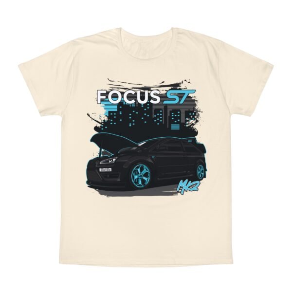 Iconic T-Shirt - Black and Teal Ford Focus ST MK2 Design - Image 6